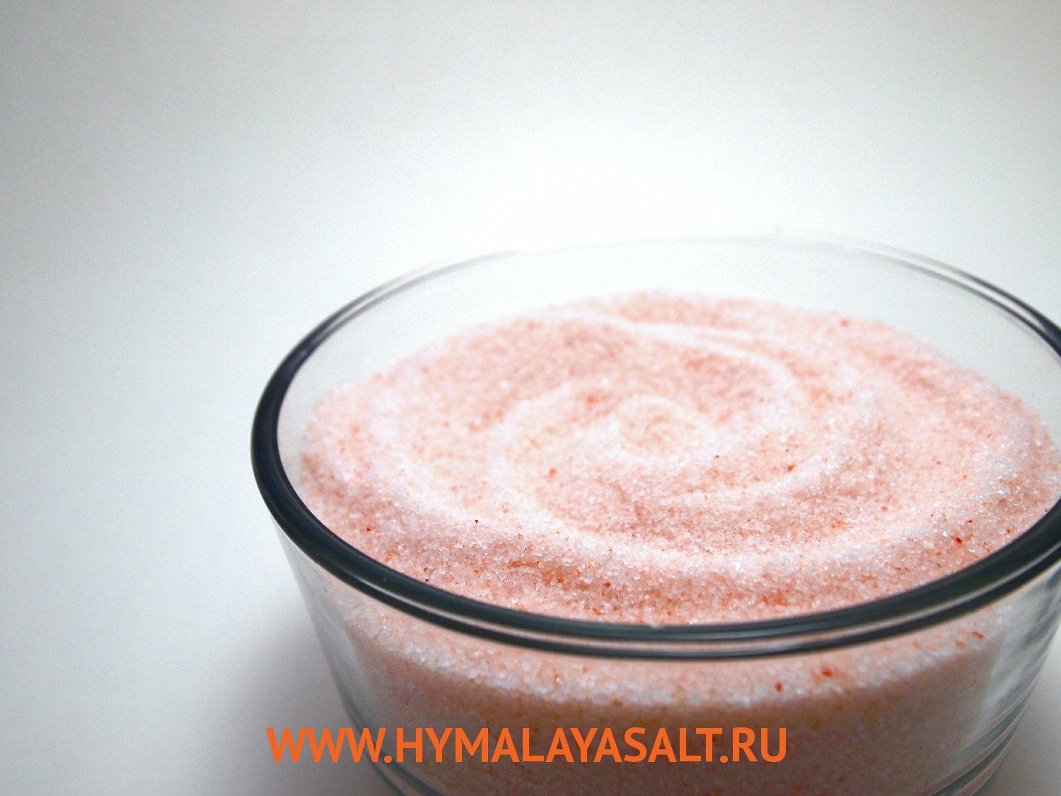 Гималайская соль: Средняя розовая гималайская соль, 1 кг, 2 мм, мешок без маркировки