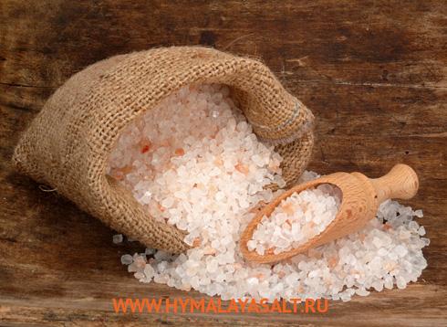 Гималайская соль: Крупная розовая гималайская соль, 1 кг, 3-5 мм, мешок без маркировки
